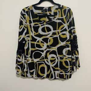 Stylish Black and Gold Women's Top